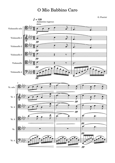 O Mio Babbino Caro - Giacomo Puccini (arr. Tom Christie)