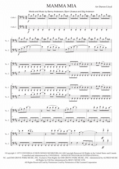 Mamma Mia (arr. Darren Lloyd)