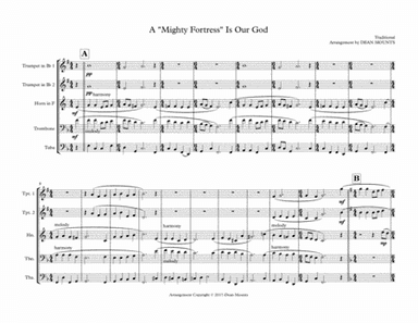 A Mighty Fortress Is Our God (arr. Dean Mounts)