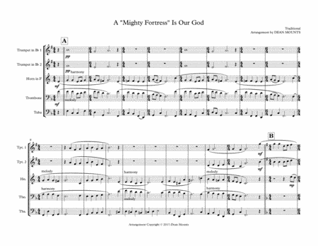 A Mighty Fortress Is Our God (arr. Dean Mounts)
