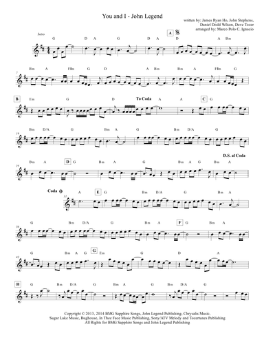 You And I (nobody In The World) (arr. Marco Polo C. Ignacio)