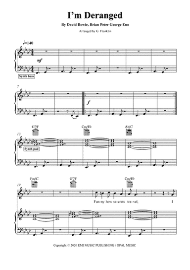 I'm Deranged (arr. G. Franklin)