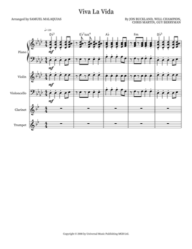 Viva La Vida (arr. SAMUEL DE SOUZA MALAQUIAS)