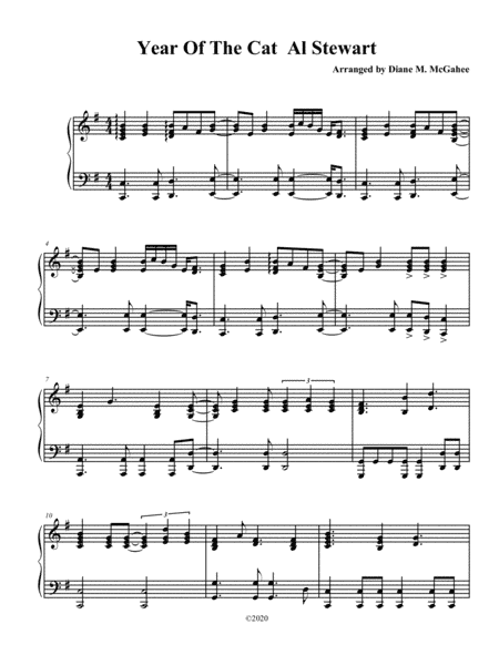 Year Of The Cat (arr. Diane M. McGahee)