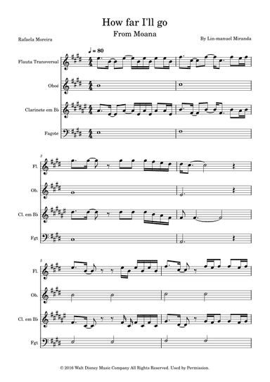 How Far I'll Go (arr. Rafaela Moreira)