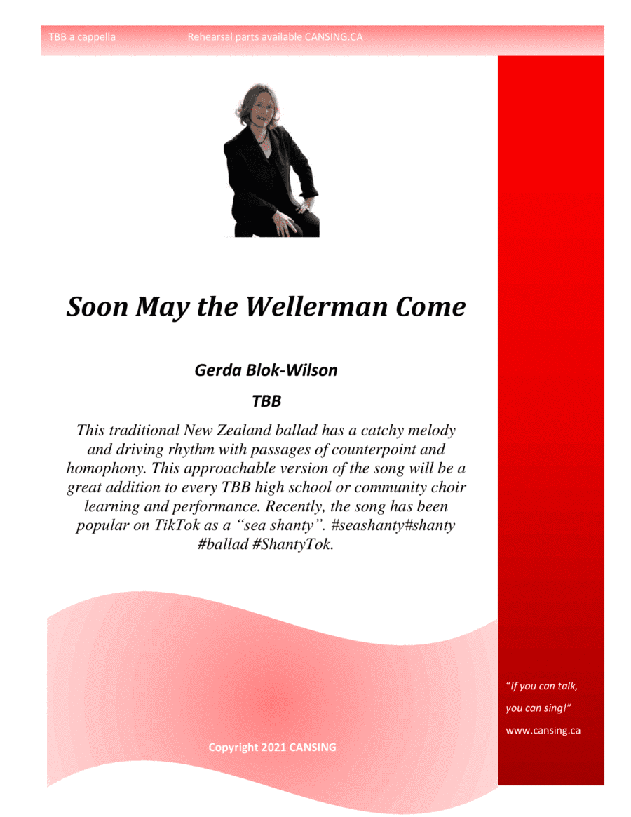 SOON MAY THE WELLERMAN COME (arr. Gerda Blok-Wilson)