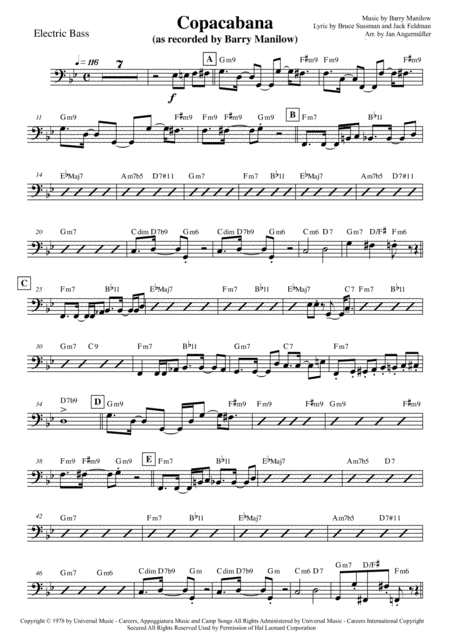 Copacabana (At The Copa) (arr. Jan Angermüller)
