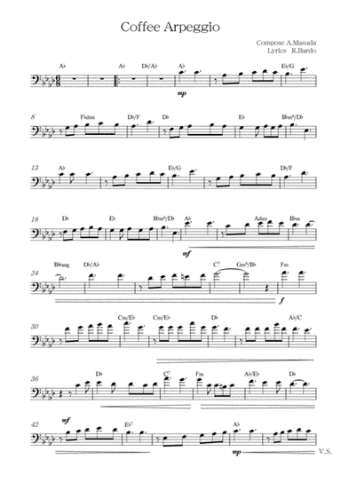 'Coffee Arpeggio' Cello version (play by Mara)