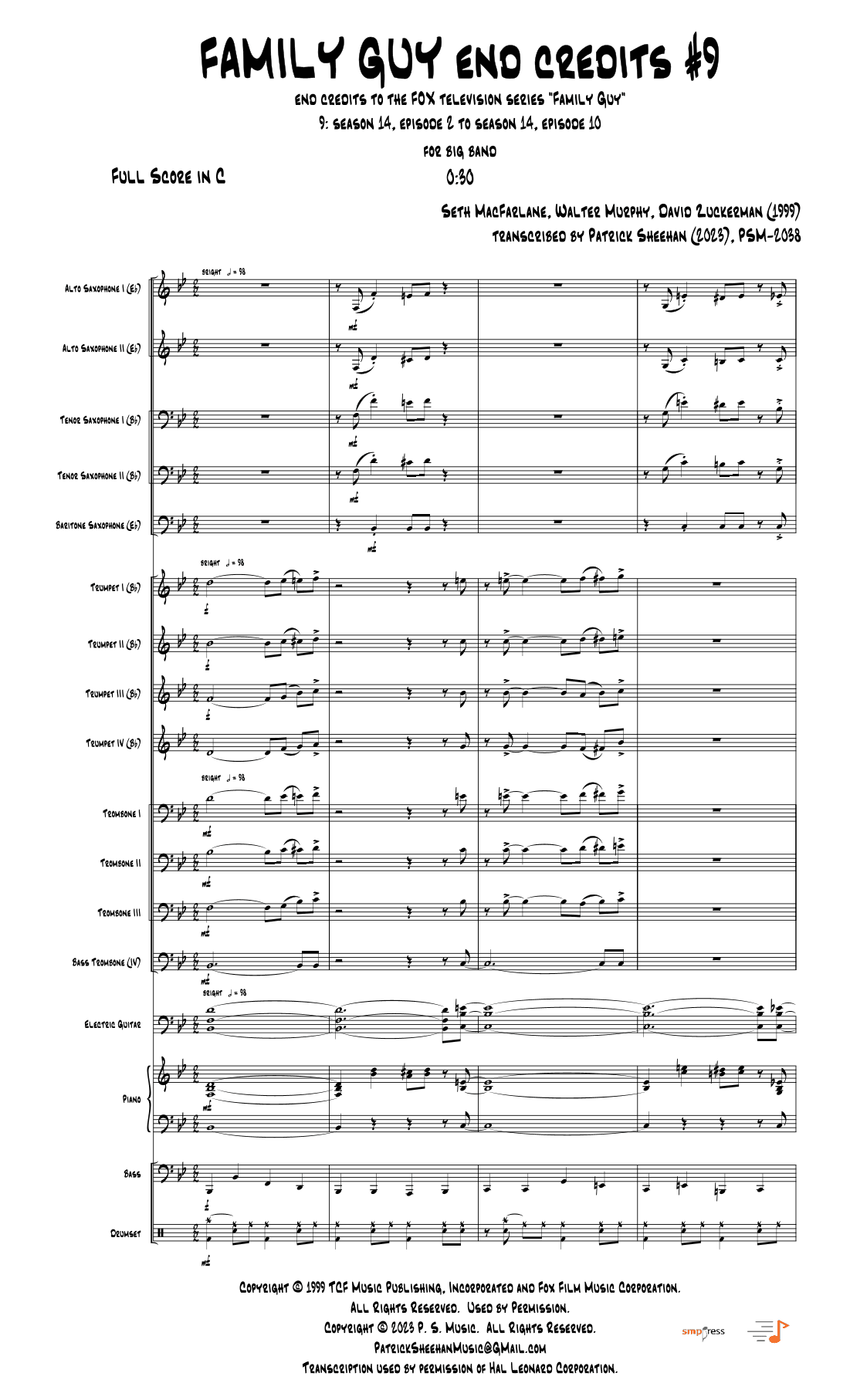 Theme From Family Guy (arr. Patrick Sheehan)