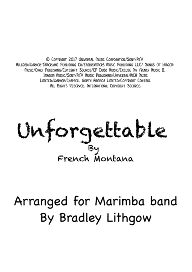 Unforgettable (arr. Bradley Lithgow)