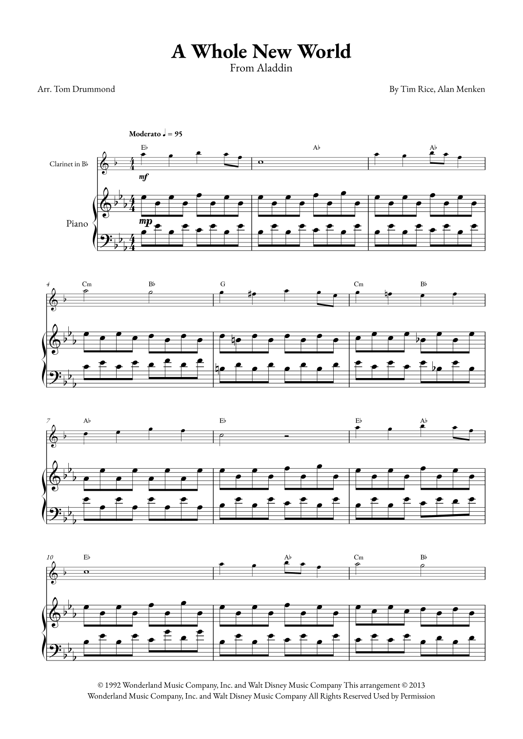 A Whole New World (arr. Tom Drummond)
