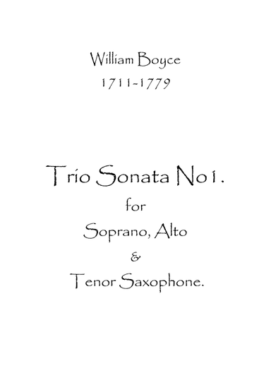 Trio Sonata No.1 (arr. Spence Bundy)