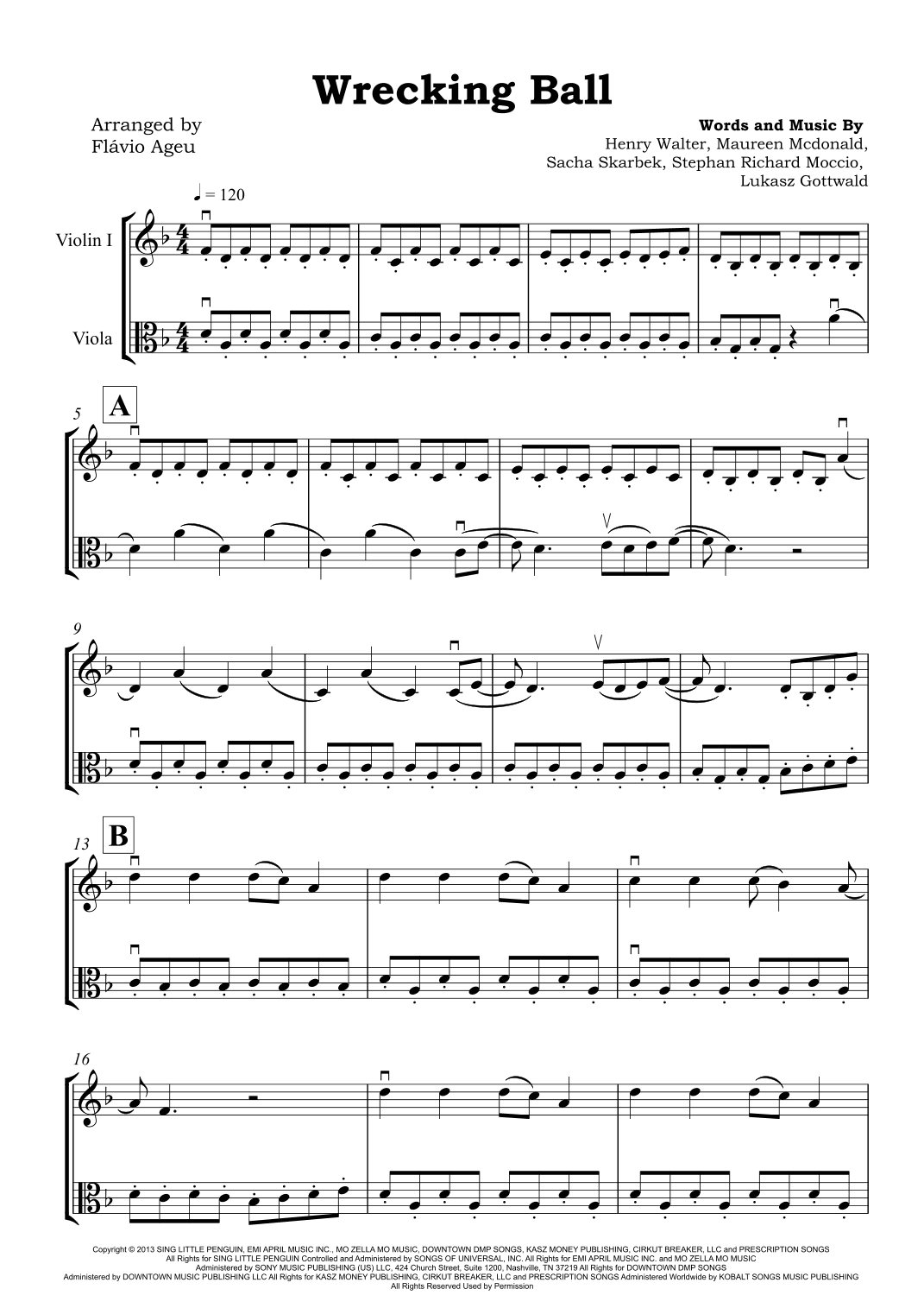 Wrecking Ball (arr. Flávio Ageu)