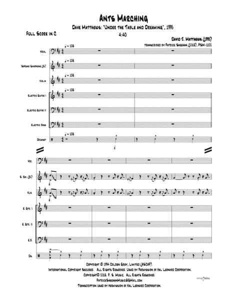 Ants Marching (arr. Patrick Sheehan)