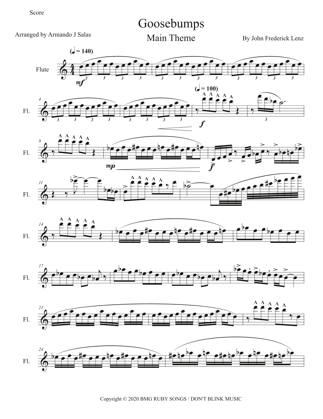 Goosebumps End Theme (arr. Armando J Salas)