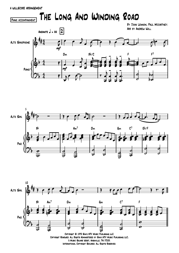 The Long And Winding Road (arr. Andrew Will)