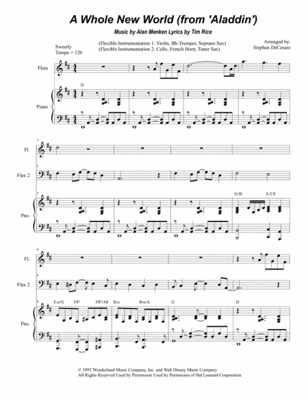 A Whole New World (from 'Aladdin') (arr. Stephen DeCesare)