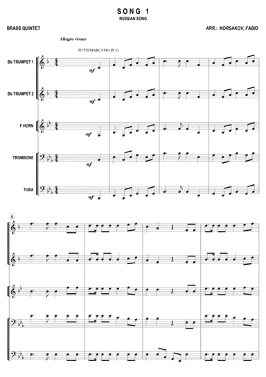 SONG 1 - Russian Song (arr. Korsakov, Fábio)