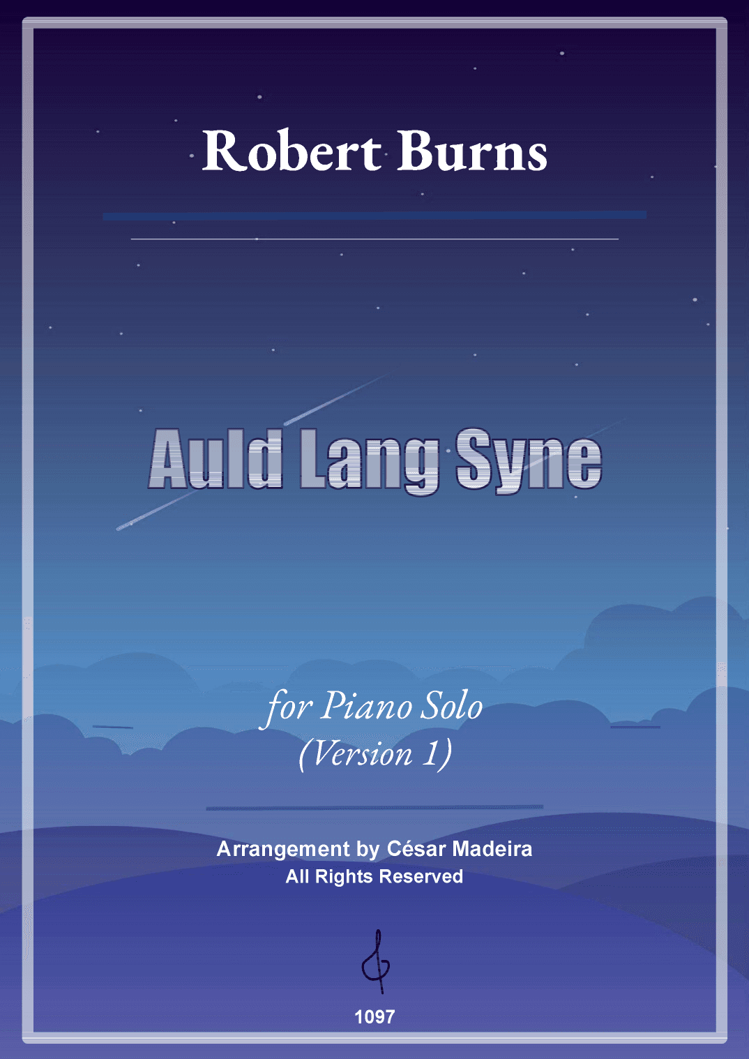 Auld Lang Syne - Piano Solo - W/Chords (Full Score) (arr. César Madeira)
