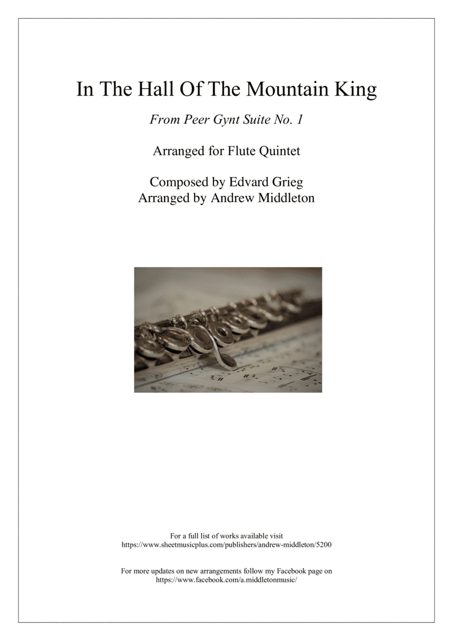 In the Hall of the Mountain King arranged for Flute Quintet (arr. Andrew Middleton)