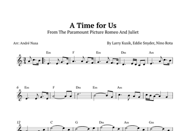 A Time For Us (love Theme) (arr. André Nusa)