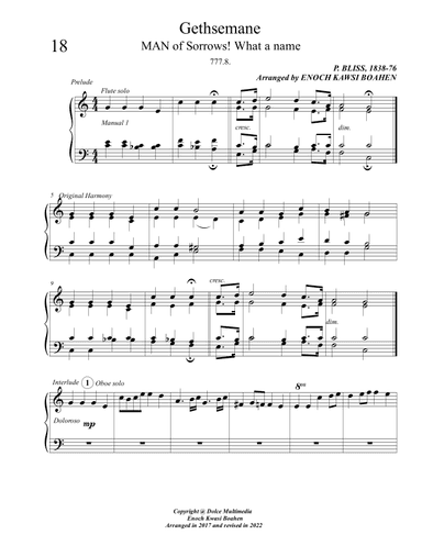 Gethsemane ( Hymn tune ) (arr. Enoch Kwasi Boahen)