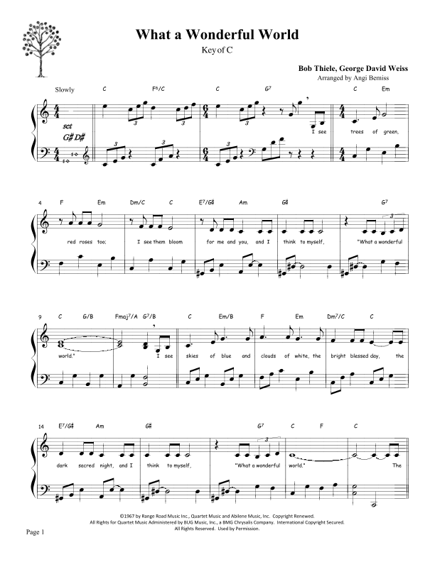 What A Wonderful World (arr. Angi Bemiss of Simply the Harp)