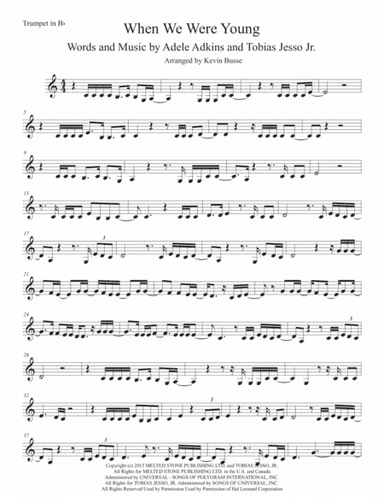 When We Were Young (arr. Kevin Busse)