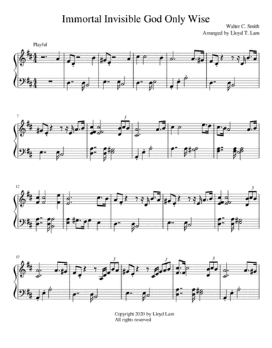 Immortal invisible God only wise (arr. Lloyd T. Lam)