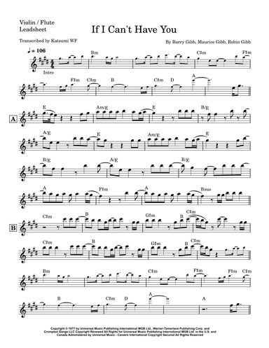 If I Can't Have You (arr. Katsumi WF)