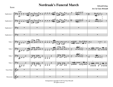 Nordraak's Funeral March - Opus 6 (arr. Gary Bricault)
