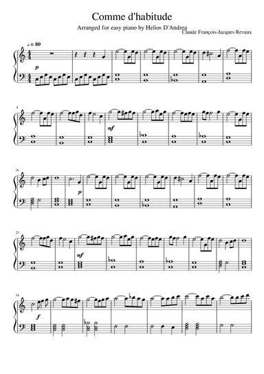 Comme D'habitude (arr. Helios D'Andrea)