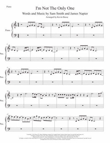 I'm Not The Only One (arr. Kevin Busse)