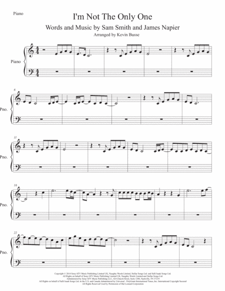 I'm Not The Only One (arr. Kevin Busse)
