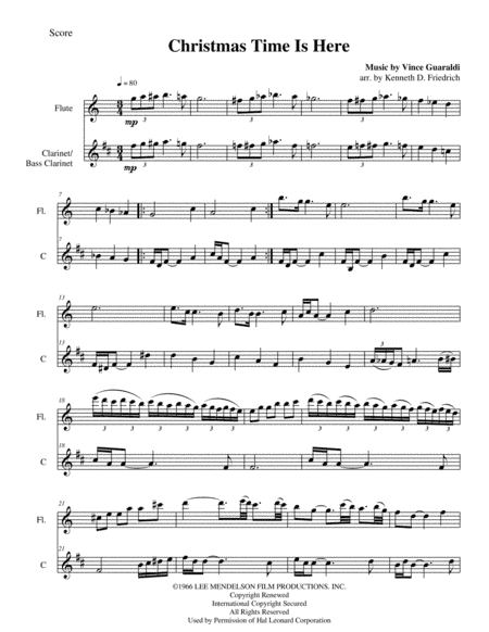 Christmas Time Is Here (arr. Kenneth D. Friedrich)
