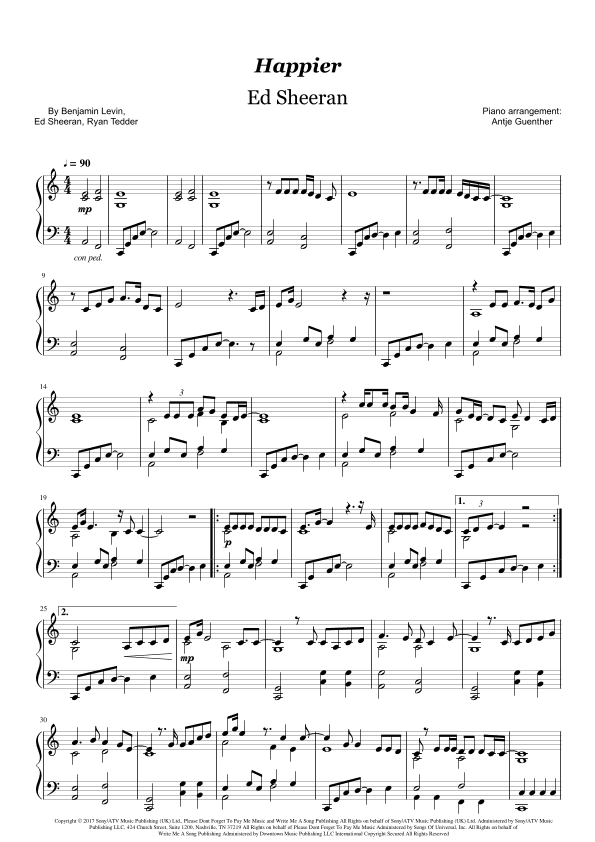 Happier (arr. Antje Günther)