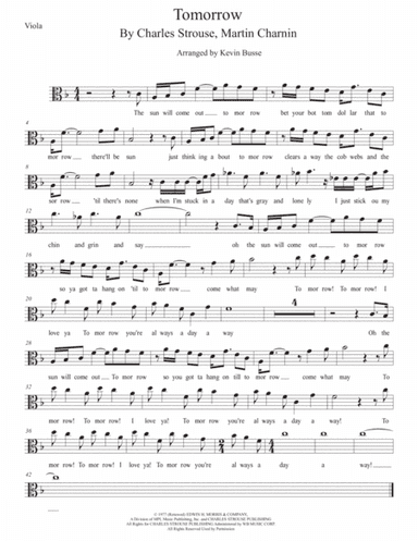 Tomorrow (arr. Kevin Busse)