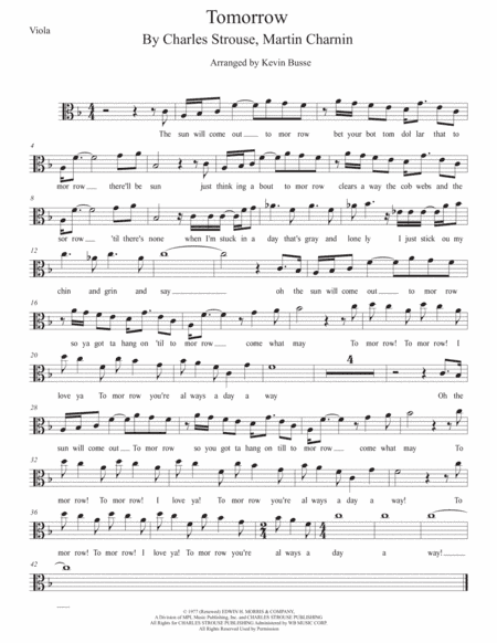 Tomorrow (arr. Kevin Busse)