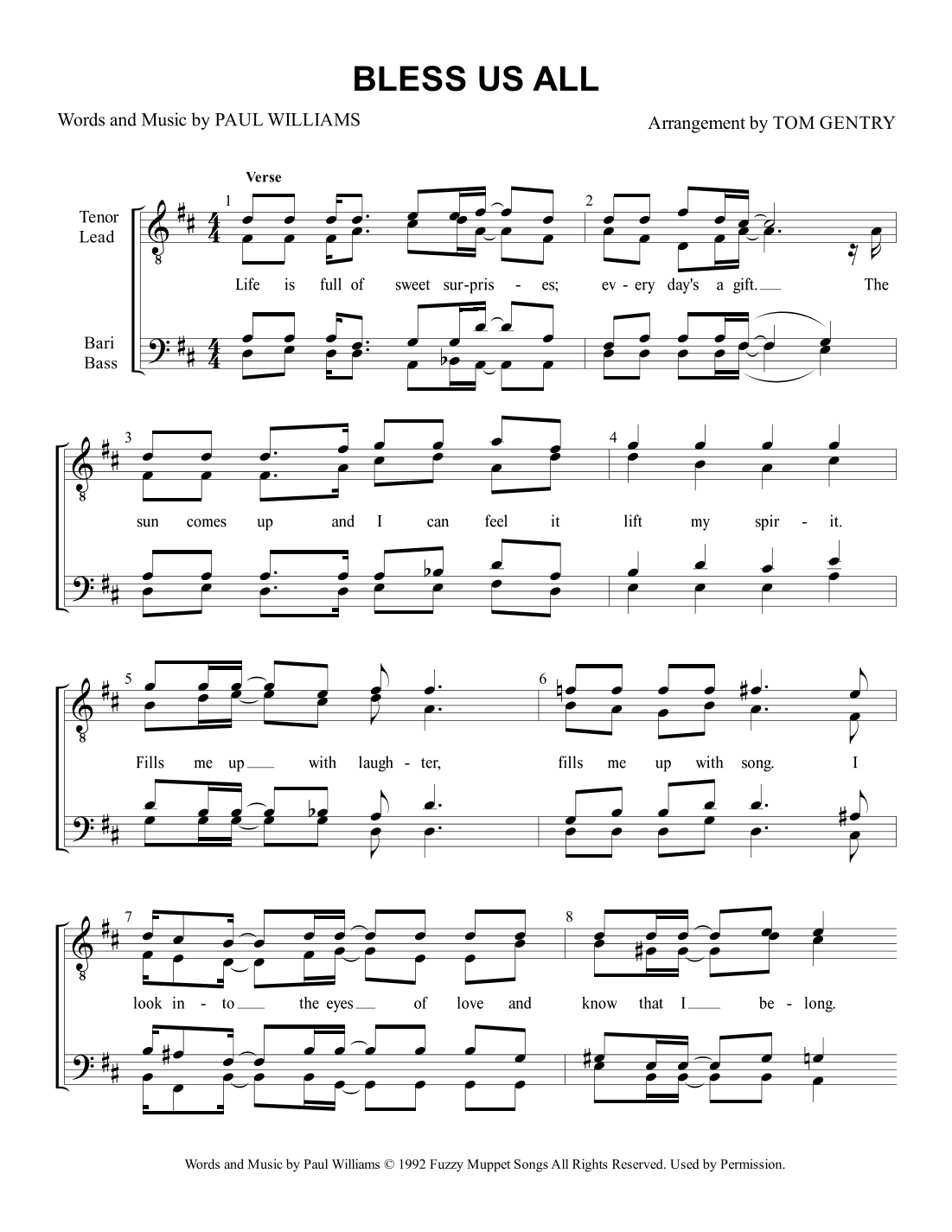 Bless Us All (arr. Tom Gentry)