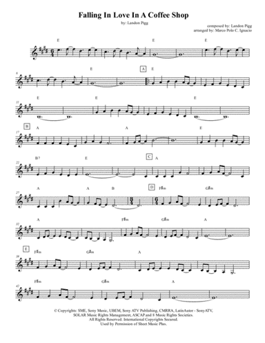 Falling In Love At A Coffee Shop (arr. Marco Polo C. Ignacio)