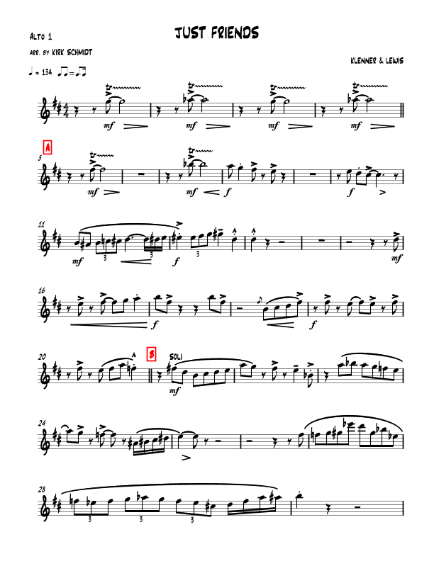 Just Friends (arr. Kirk Schmidt)