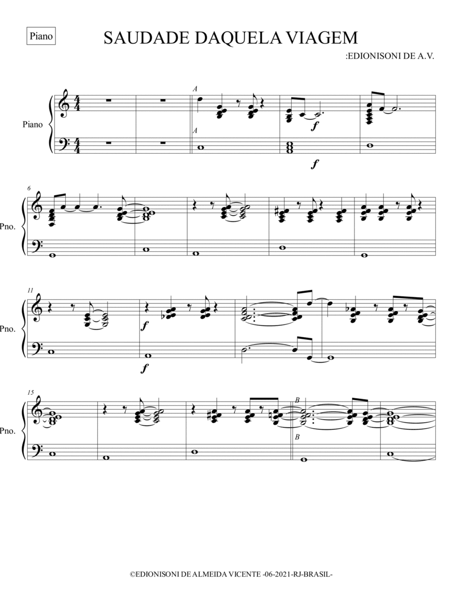01-SAUDADE DAQUELA VIAGEM - Piano
