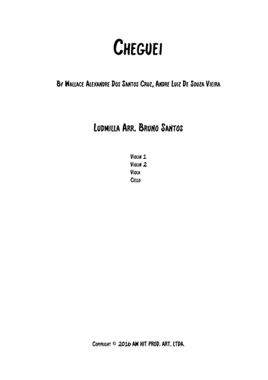 Cheguei (arr. Bruno Santos)