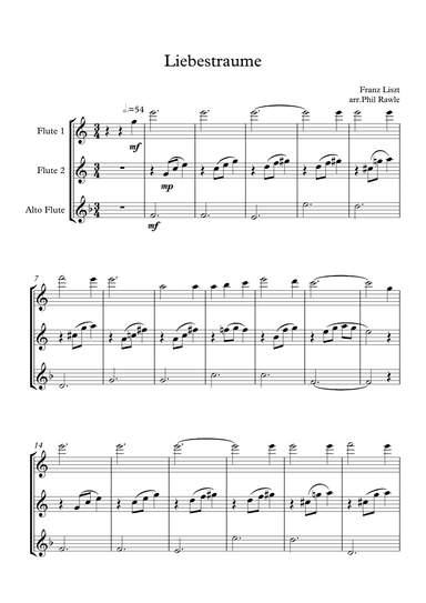 Liebestraume - Flute Trio (arr. Phil Rawle)