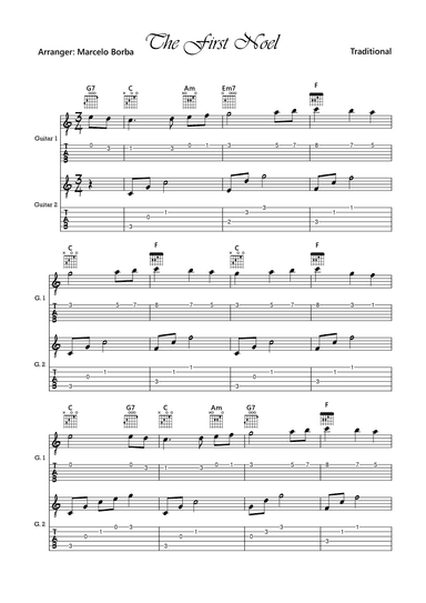 The First Noel (Guitar Duet) (arr. Marcelo Borba)