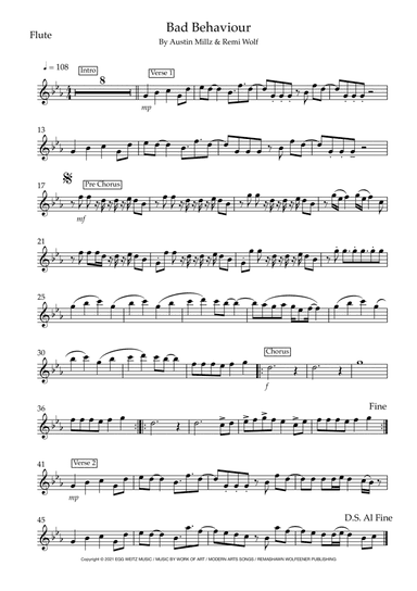 Bad Behavior (arr. Matt Luff)