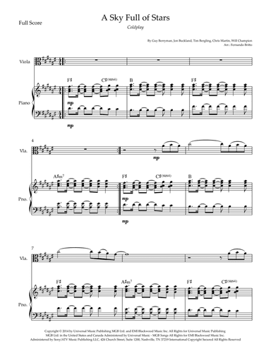 A Sky Full Of Stars (arr. Fernando Britto)