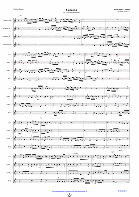 Canzona (Nb. 2) (arr. Josef STASTNY)