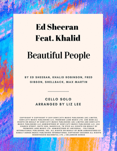 Beautiful People (arr. Liz Lee - Cellomoji)
