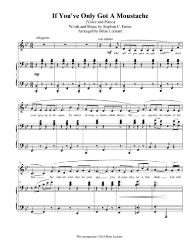 If You've Only Got A Moustache (arr. Brian Lockard)